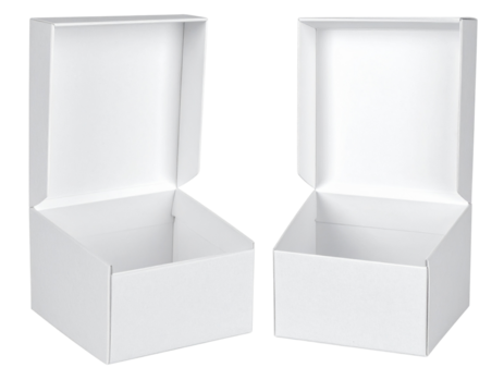Decorative Open Gift Box with Lid Slightly Tilted Isolated on Transparent Background PNG