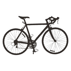 Obraz premium Road Bike Silhouette