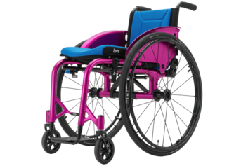 Isolated light weight manual wheelchair; personal mobility aid with vivid color design