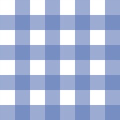 Blue gingham checkered pattern background. Light and soft plaid seamless design in blue and white tones, perfect for fabric, decor, and digital projects.