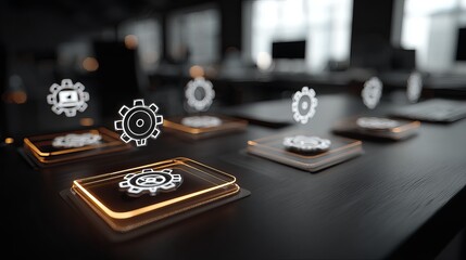 Streamline your workflow with innovative technology solutions, visualize seamless integration with gears, cogs, and cutting edge automation to improve efficiency