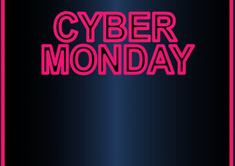 Cyber ​​Monday poster, sales on the day of the event, mainly on technology.