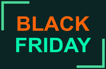 Black Friday poster, sales on the day of the event.	