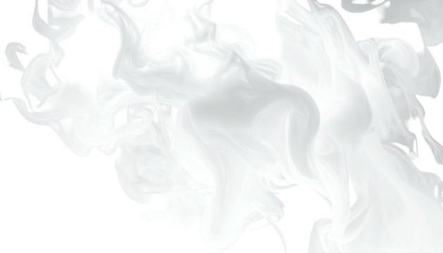 Flowing white smoke swirls on a dark background