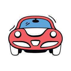 Well designed car icon, modern transportation and personal travel,