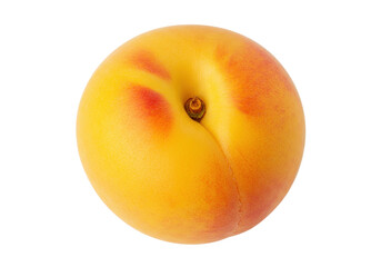 Isolated delicious peach ready to eat for a healthy and refreshing summer snack concept