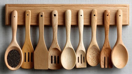 wooden kitchen utensils