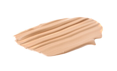 Sample of foundation isolated on white. Cosmetic product