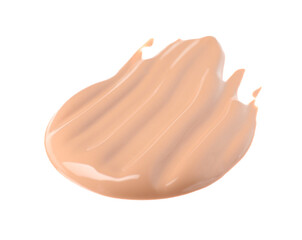Sample of foundation isolated on white. Cosmetic product