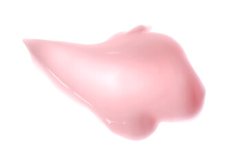 Sample of cosmetic product isolated on white, top view