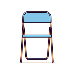 Sleek Minimalist Folding Chair Vector Design