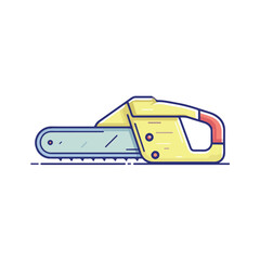 Sleek Handsaw Design in Flat Vector Style