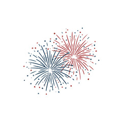 Sleek Independence Day Fireworks Illustration