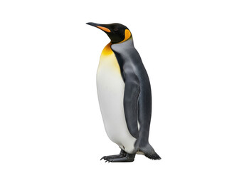 Fototapeta premium King penguin standing profile isolated on transparent background