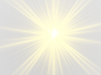 Fototapeta premium Yellow luminous beam PNG shines with sparkling brilliance. Radiant rays and soft highlights create a lively and magical effect. Perfect for abstract art, digital projects, or festive visuals.