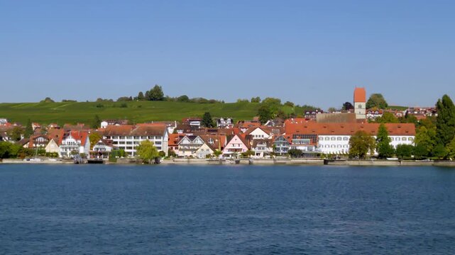 Blick auf Immenstaad am Bodensee, Baden-W&uuml;rttemberg, Deutschland, Europa