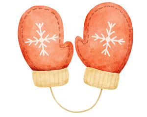 Winter Mittens with Snowflake