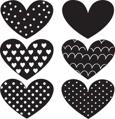 Heart shape doodle tyle