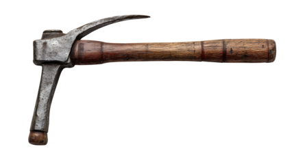 Coal miner pickaxe from early 20th century, isolated