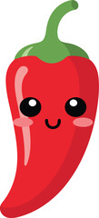 Cute Red Chili Pepper Character