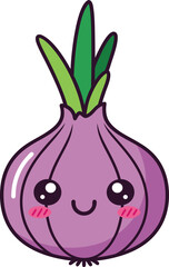 Cute Red Onion Character