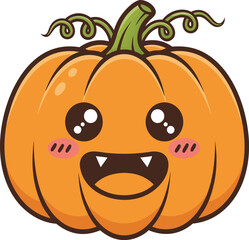 Cute Halloween Pumpkin Character