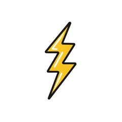 Sleek Lightning Bolt Minimal Vector Design