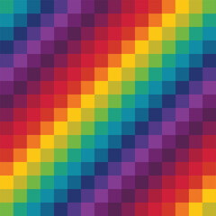 Vibrant Diagonal Rainbow Gradient Seamless Background