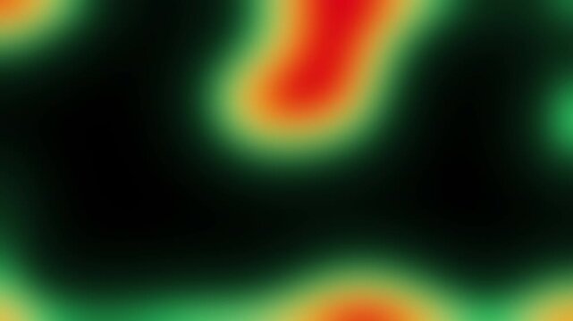Displays a blurry heat map with varying intensities and colors. Suitable for data visualization, analytics, technology, and market research projects.