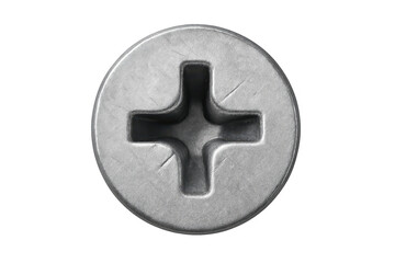 Obraz premium Phillips head screw top view on transparent background