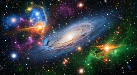 Cosmic Symphony - A Vibrant Galaxy in the Depths of Space.