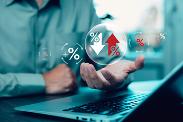 Closeup financial chart with uptrend line candlestick graph in stock market.business investing and data concept with digital financial chart graphs.
