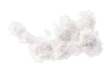 3d puffy cloud shape isolated on transparent background for design and compositing. Cut out high quality 3d illustration. png format.