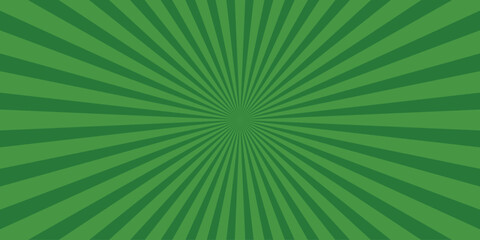 Deep green sunburst background with radiating lines in two shades of green, perfect for nature-themed or retro graphic design elements © Arthur Vinsmoke