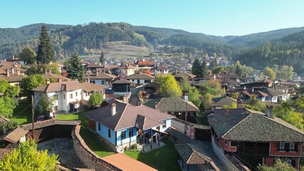 Cinematic Koprivoshtitsa Bulgaria Aerial Morning 07