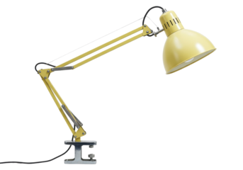 Isolated adjustable desk lamp on a neutral background for office or home projects