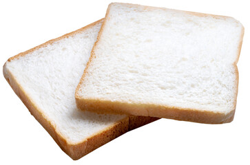 Sliced whole wheat bread loaf isolated on white background with clipping path, fresh healthy bakery food PNG File.