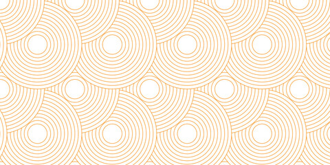 Seamless geometric spiral pattern and abstract circle wave lines overlapping pattern isolated. Design technology or modern concept. Ornament overlapping background. Colorful element line pattern.	