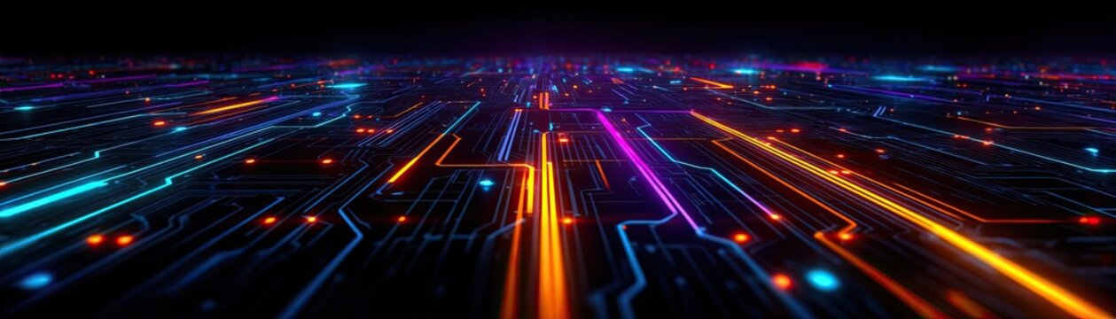 Abstract backgound video game of esports scifi gaming cyberpunk concept. Abstract digital patterns with vibrant light trails and colors.