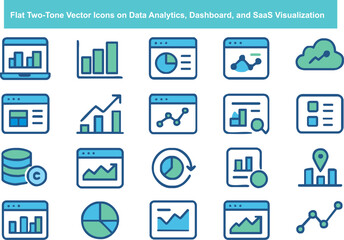 Flat Two-Tone Vector Icons on...