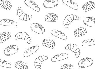 seamless background with breads