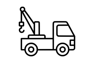 Naklejka premium Simple tow truck illustration ready for roadside assistance and emergency vehicle needs design
