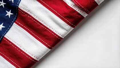 American Flag Close-Up with Copy Space.