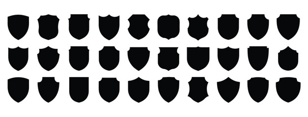 Group of shield shapes