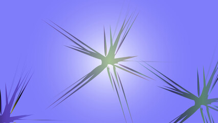 Obraz premium Abstract Starbursts on Gradient Background: A mesmerizing composition of abstract starbursts gracefully dance against a soothing gradient background, radiating a sense of wonder and elegance.