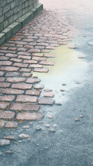 Exploring the Serene Beauty of Cobblestone Paths in Watercolor: A Visual Journey Through Urban Architecture and Texture