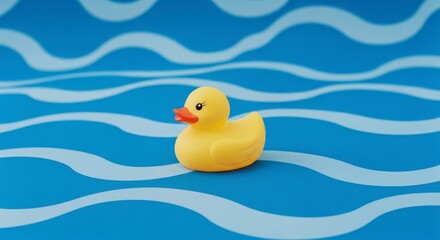 Rubber Duck Floating in Water