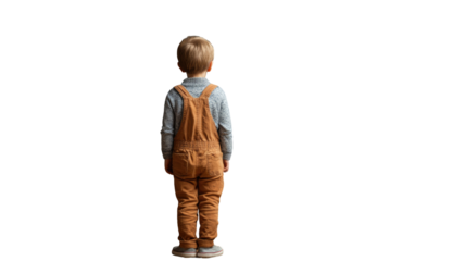 One young person in jeans is standing with their back to the camera, expressing childhood joy