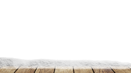 a winter Christmas background with snow on the wood.