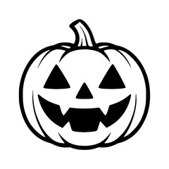 halloween jack o lantern silhouette vector